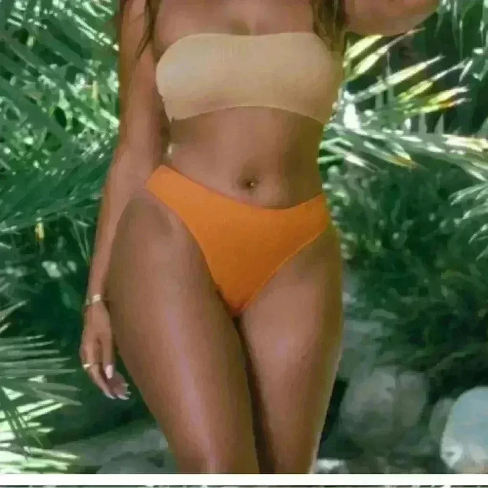 Nia Lynn by Nicole Williams English Sports Illustrated Maui Bikini Orange size s
